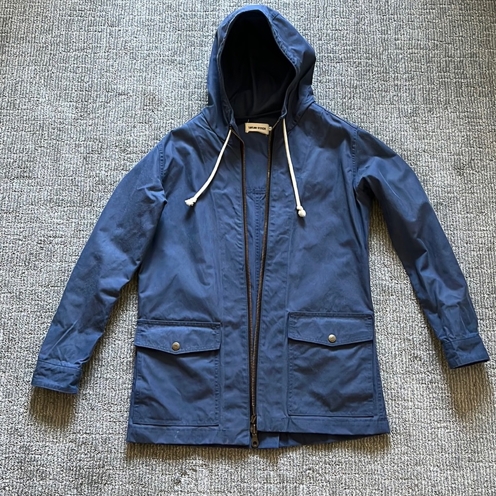 Taylor Stitch wax canvas rain jacket